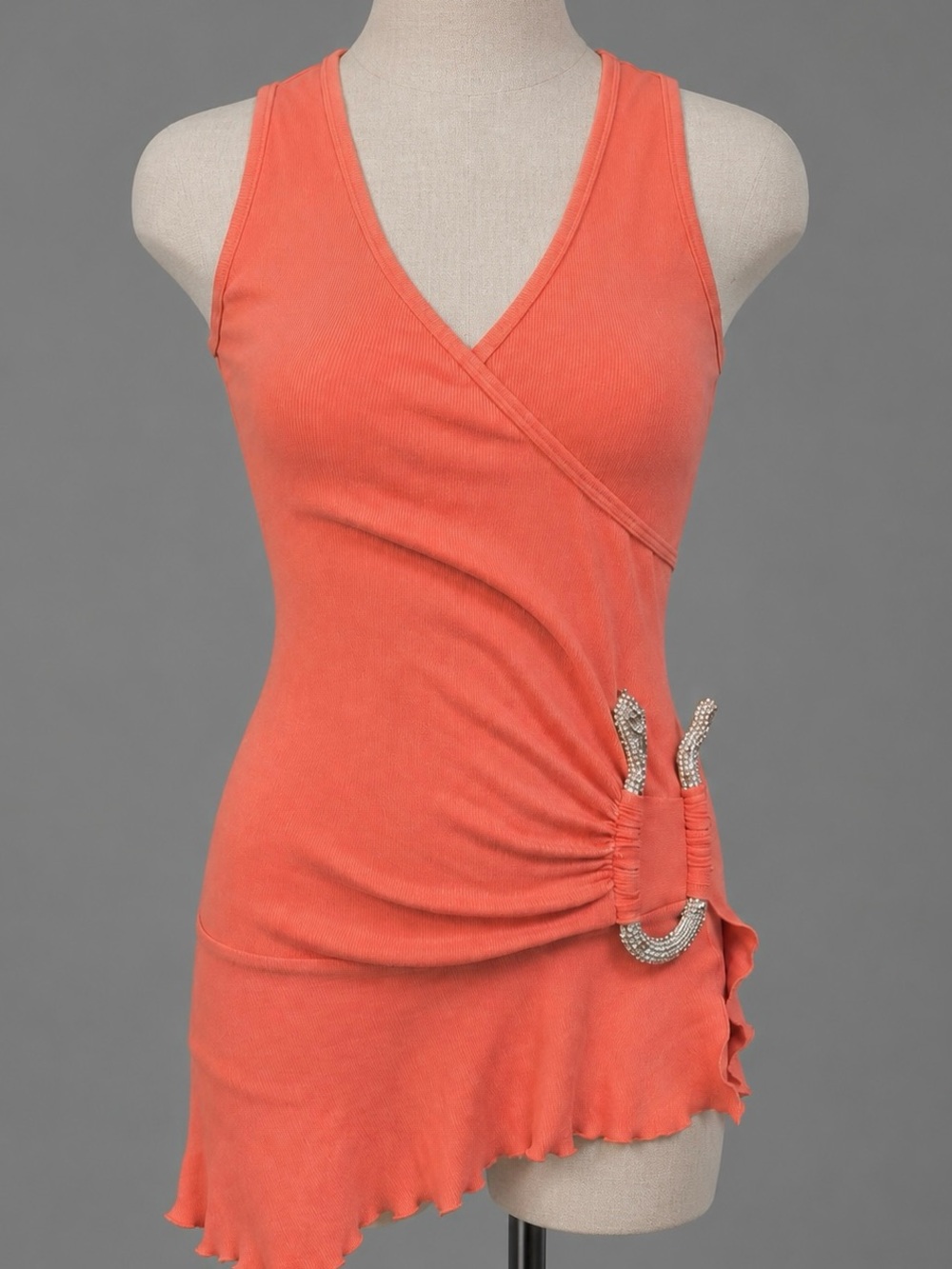 SKY - Clear Rhinestone Snake Medallion Tank Top